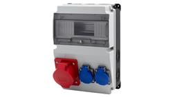 Rozdzielnica LAGO 10M BICOLOR - gniazda 32A 5p, 2x230V /10 modułów/-67022