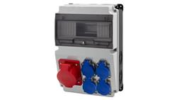 Rozdzielnica LAGO 10M BICOLOR - gniazda 32A 5p, 4x230V /10 modułów/-67029