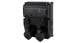 Rozdzielnica CAJA 12M SCENIC - gniazda proste 16A 5p, 32A 5p, 2x230V /12 modułów/-67030