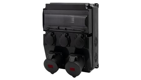 Rozdzielnica CAJA 12M SCENIC - gniazda proste 16A 5p, 32A 5p, 3x230V /12 modułów/-66097