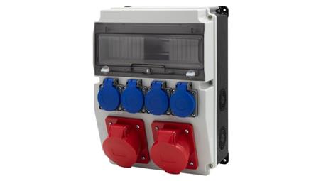Rozdzielnica CAJA 12M BICOLOR - gniazda 2x32A 5p, 4x230V /12 modułów/-67045
