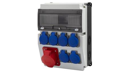 Rozdzielnica CAJA 12M BICOLOR - gniazda 32A 5p, 6x230V /12 modułów/-67046