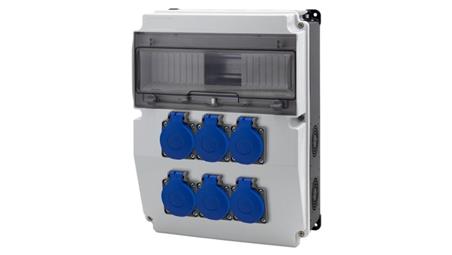 Rozdzielnica CAJA 12M BICOLOR - gniazda 6x230V /12 modułów/-67044