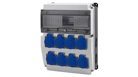 Rozdzielnica CAJA 12M BICOLOR - gniazda 8x230V /12 modułów/-67048