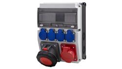 Rozdzielnica CAJA 12M BICOLOR - gniazda 32A 5p, 63A 5p, 4x230V /12 modułów/-67054
