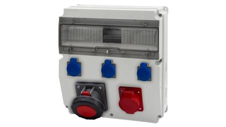 Rozdzielnica CAJA 15M - gniazda 16A 5p, 63A 5p, 3x230V /15 modułów/-67074