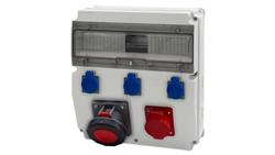 Rozdzielnica CAJA 15M - gniazda 32A 5p, 63A 5p, 3x230V /15 modułów/-67075