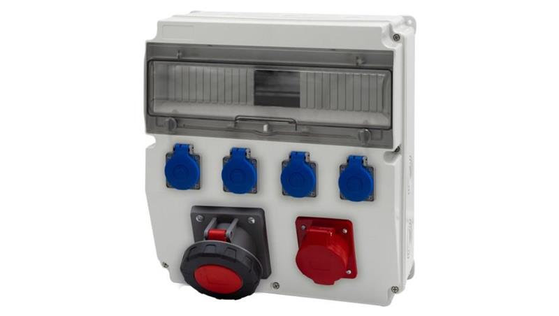 Rozdzielnica CAJA 15M - gniazda 16A 5p, 63A 5p, 4x230V /15 modułów/-67076 Rozdzielnica CAJA 15M - gniazda 16A 5p, 63A 5p, 4x230V /15 modułów/-67076