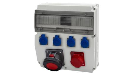 Rozdzielnica CAJA 15M - gniazda 16A 5p, 63A 5p, 4x230V /15 modułów/-67076
