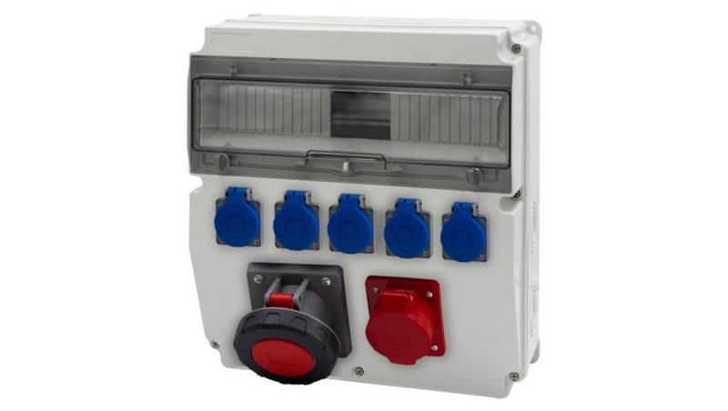 Rozdzielnica CAJA 15M - gniazda 16A 5p, 63A 5p, 5x230V /15 modułów/-67083