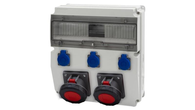 Rozdzielnica CAJA 15M - gniazda 2x63A 5p, 3x230V /15 modułów/-67082