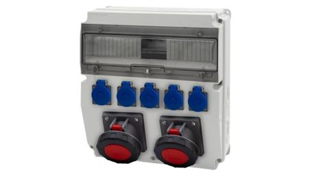 Rozdzielnica CAJA 15M - gniazda 2x63A 5p, 5x230V /15 modułów/-66099