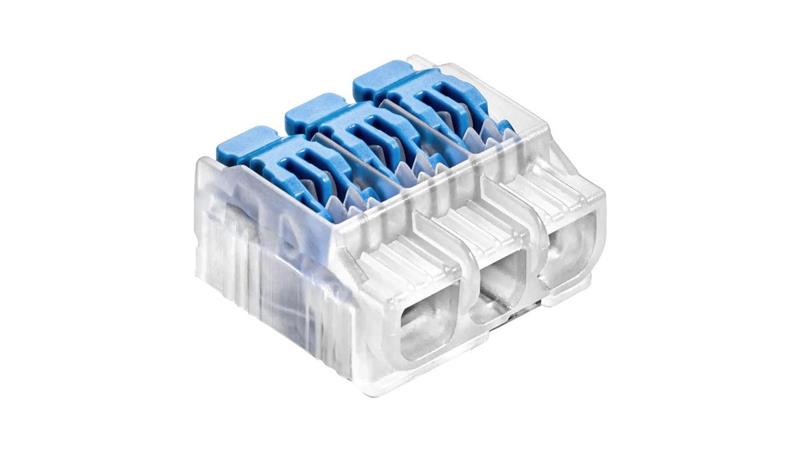 IDEALNA Szybkozłączka z dźwignią 3x 0,2-4mm2 uniwersalna bezhalogenowa (na drut / na linkę) 450V/32A SIMET 10szt.-80750