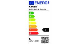 Żarówka LED E27 XLED A60 4,5W-NW 470lm 4000K barwa neutralna 33099-48675