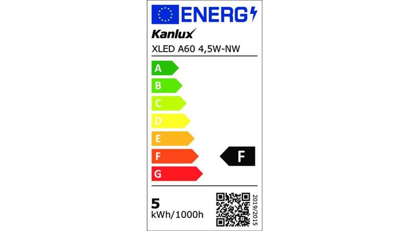 Żarówka LED E27 XLED A60 4,5W-NW 470lm 4000K barwa neutralna 33099-48675 Żarówka LED E27 XLED A60 4,5W-NW 470lm 4000K barwa neutralna 33099-48675