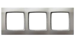 KARO SREBRNY PERŁOWY RAMKA POTRÓJNA-56047
