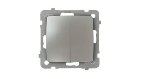 KARO SREBRNY WYŁĄCZNIK PODWÓJNY-56059