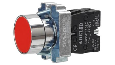 PRZYCISK STEROWNICZY CZERWONY STOP METAL AS22-BA42-3460