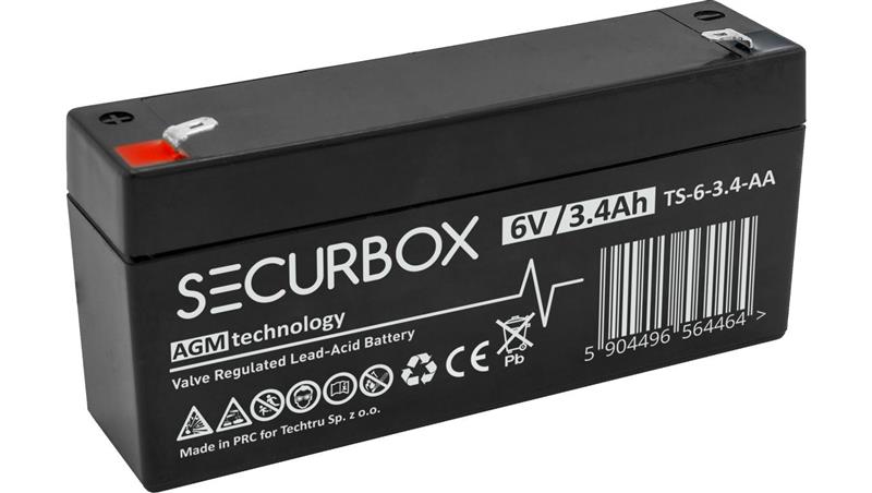SECURBOX Akumulator VRLA AGM 6V 3,4Ah-13542 SECURBOX Akumulator VRLA AGM 6V 3,4Ah-13542