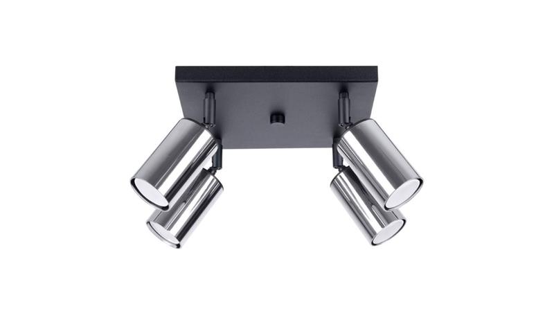 Plafon WINX 4 czarny/chrom-58326