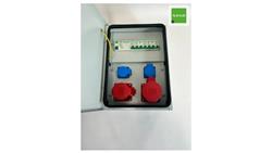 IP54 Metalowa rozdzielnica ścienna CEE 32A 16A 2x230V z bezpiecznikami FI 94V-1-70077