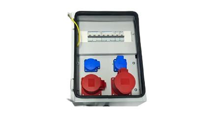 IP54 CEE 32A 16A 2X230V Metalowa rozdzielnica ścienna z bezpiecznikami HAGER 94H-3-70075