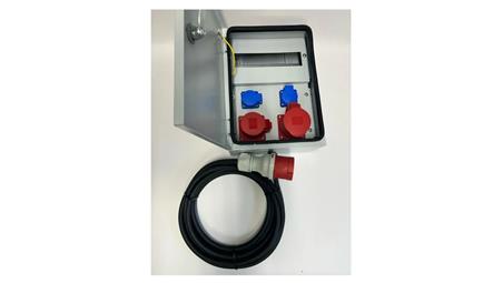 IP54 Metalowa rozdzielnica ścienna CEE 32A 16A 2x230V z kablem 5m 94V-4-70081
