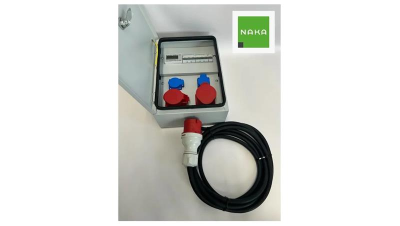 IP54 Rozdzielnica elektryczna CEE 32A 16A 2x230V z licznikiem elektrycznym z kablem 5m 94H-6-70083