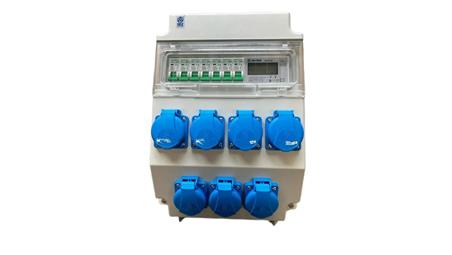 Rozdzielnica elektryczna 7x 230V z bezpiecznikami / Licznik mocy LCD 6x 230V 3 fazy 95V-2-70078