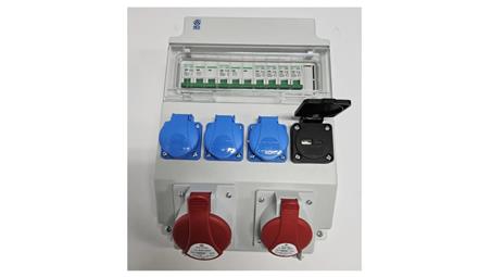 Rozdzielnica elektryczna CEE 32A 16A 230V USB z bezpiecznikami FI / 97V-6-70080