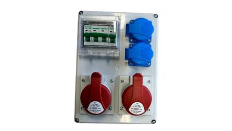 Rozdzielnica elektryczna CEE 32A 16A 2x230V z bezpiecznikami 98V-3-69395