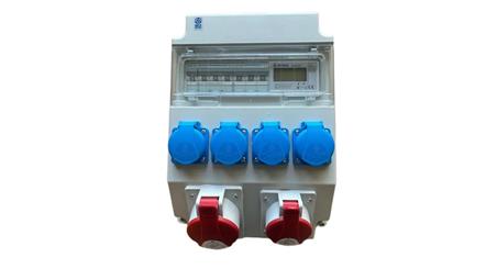 Rozdzielnica elektryczna CEE 32A 16A 4x 230V z bezpiecznikami HAGER / licznik energii 97H-2-70093