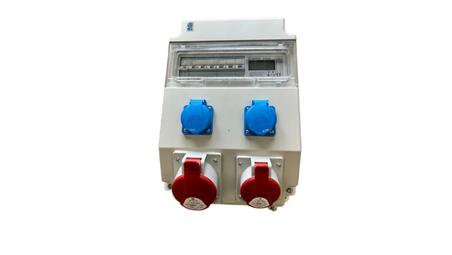 Rozdzielnica elektryczna CEE 32A 16A 2x 230V z bezpiecznikami HAGER / licznik prądu 96H-2-70114