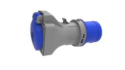 Adapter kempingowy BS wtyk 16A 3p przemysłowy, gniazdo tablicowe 230V IP44-32184