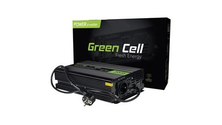 PRZETWORNICA NAPIĘCIA INWERTER Green Cell 12V -igt/br 230V 300W/600W CZYSTA SINUSOIDA INV07-5172
