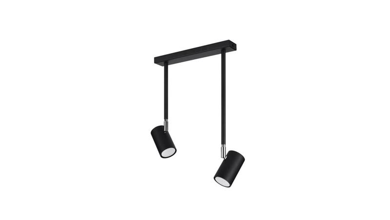 Lampa sufitowa NORANO 2 czarny GU10 2x40W IP20 SL.1075 SOLLUX-54284