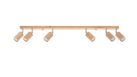 Lampa sufitowa BERG 6 naturalne drewno GU10 6x40W IP20 SL.1043 SOLLUX-54326