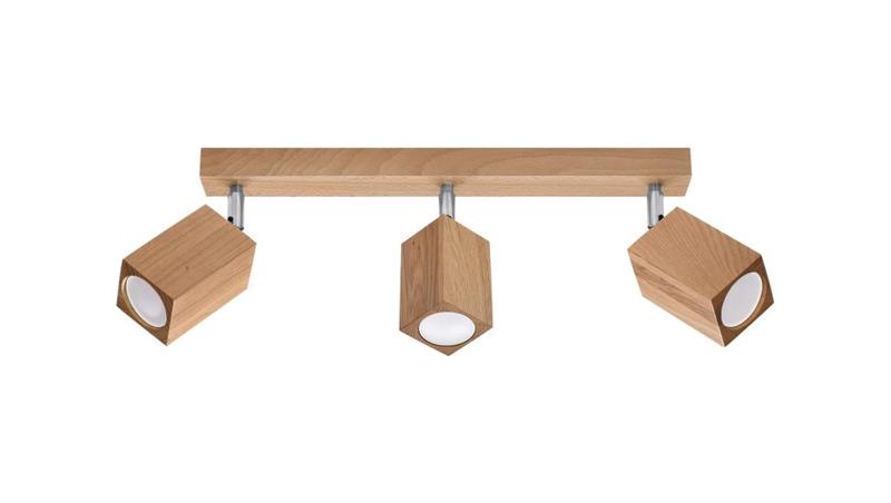 Lampa sufitowa KEKE 3 dąb GU10 3x40W IP20 SL.1037 SOLLUX-54306 Lampa sufitowa KEKE 3 dąb GU10 3x40W IP20 SL.1037 SOLLUX-54306