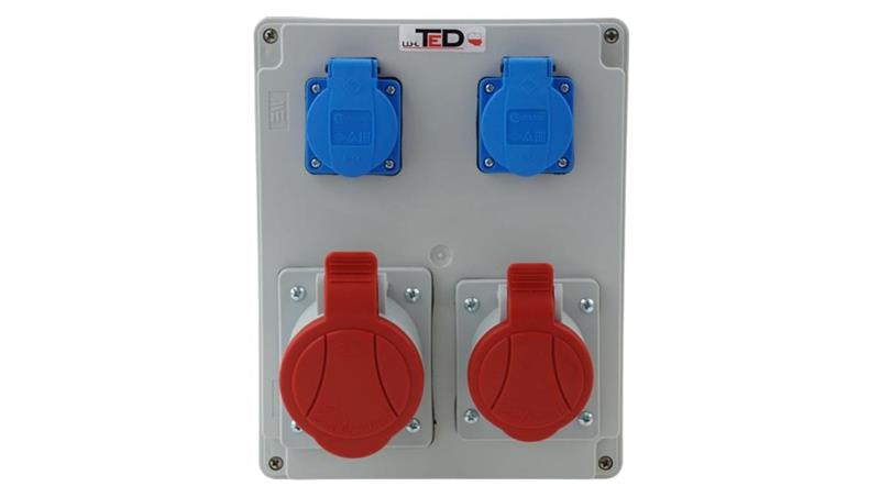 Rozdzielnica budowlana RS-08 32A/5P + 16A/5P + 2Gs 230V 01.180-67122