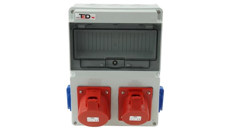 Rozdzielnica budowlana 10M RUBIN 32A/5P + 16A/5P + 2Gs 230V 01.570-67111