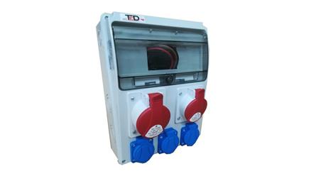 Rozdzielnica budowlana 11M Beryl 16A/4P + 32A/4P + 3Gs 230V 04.121-67119