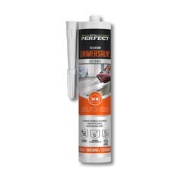 Silikon uniwersalny octowy biały 280ml Stalco Perfect