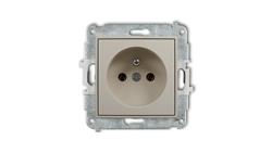 MINI Mechanizm gniazda pojedynczego z uziemieniem 2P+Z (bez przesłon torów prądowych) taupe 60MGP-1z-44877