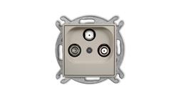 MINI Mechanizm gniazda abonenckiego 2 wyjścia SAT + TV taupe 60MGSN-1611