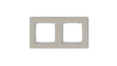 MINI Ramka uniwersalna podwójna kwadratowa z tworzywa taupe 60MR-2-38980