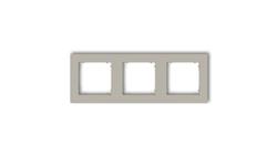 MINI Ramka uniwersalna potrójna kwadratowa z tworzywa taupe 60MR-3-38979