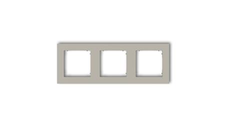 MINI Ramka uniwersalna potrójna kwadratowa z tworzywa taupe 60MR-3-38979