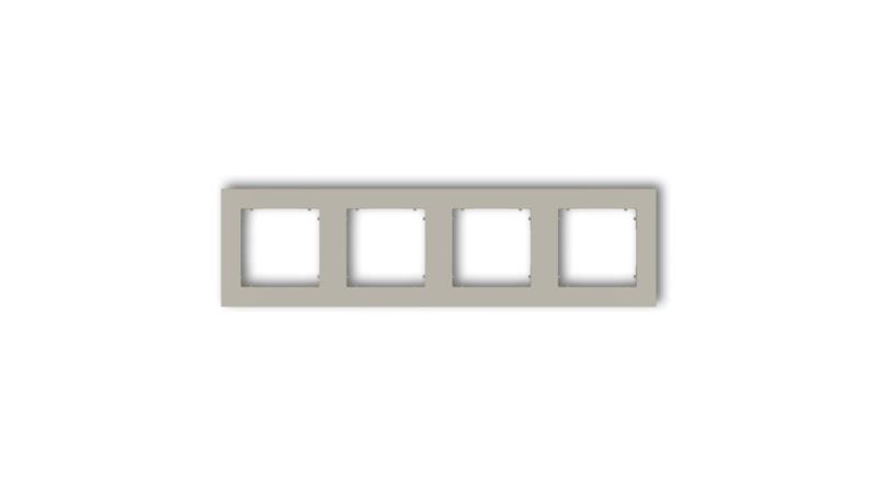 MINI Ramka uniwersalna poczwórna kwadratowa z tworzywa taupe 60MR-4-38975 MINI Ramka uniwersalna poczwórna kwadratowa z tworzywa taupe 60MR-4-38975