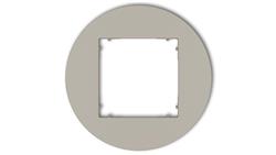 MINI Ramka uniwersalna pojedyncza okrągła z tworzywa taupe 60MRTO-1-38981