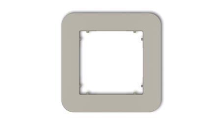 MINI Ramka uniwersalna pojedyncza zaokrąglona z tworzywa taupe 60MRTZ-1-38972